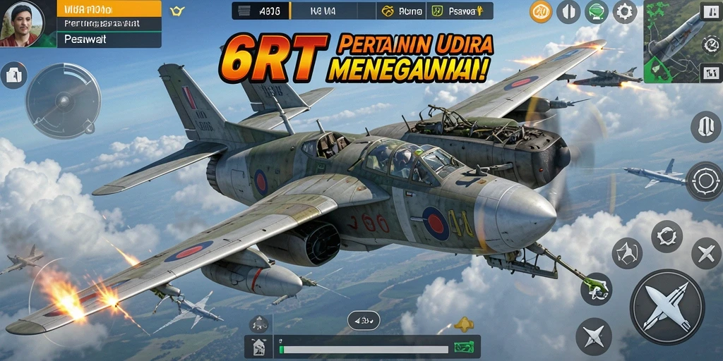 Tampilan antarmuka game 6RT yang futuristik dan menarik.
