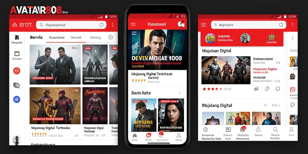 Tampilan antarmuka AVATAR808 yang menarik untuk Majalah Digital.