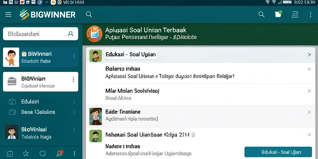 Tampilan antarmuka aplikasi BIGWINNER yang intuitif dan menarik.