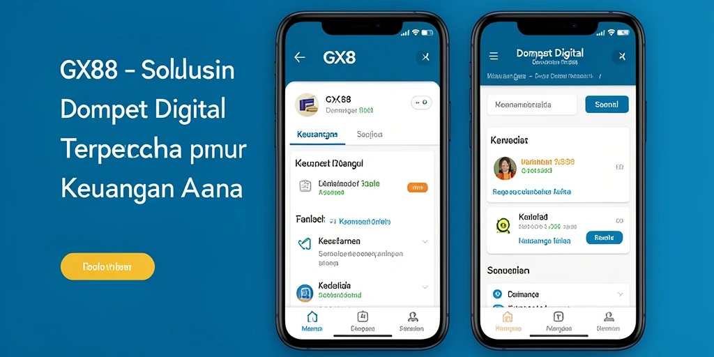 Antarmuka aplikasi GX88 yang intuitif dan mudah digunakan.