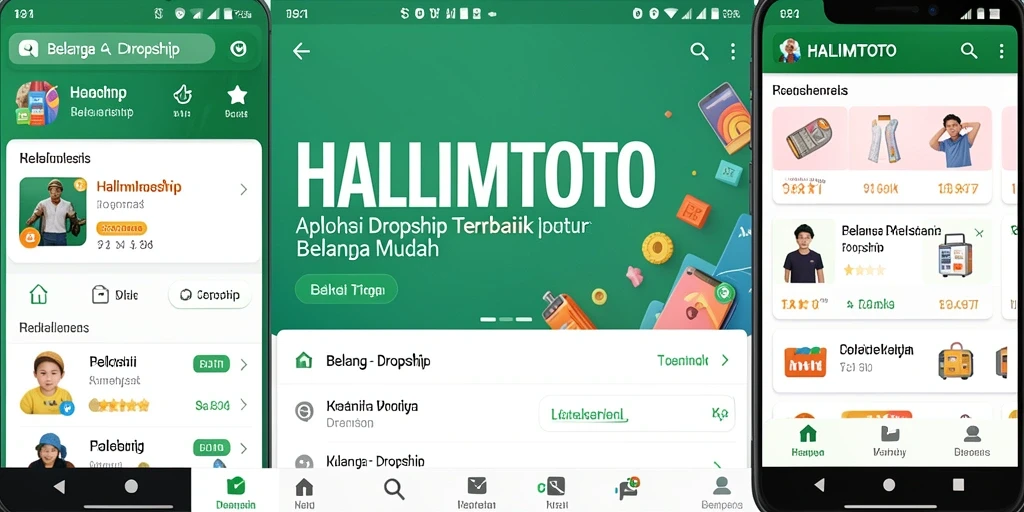 Tampilan antarmuka HALIMTOTO yang menarik dan mudah digunakan.