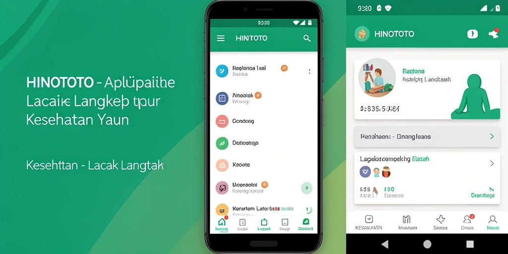 Tampilan antarmuka HINOTOTO menunjukkan fitur Lacak Langkah secara jelas.