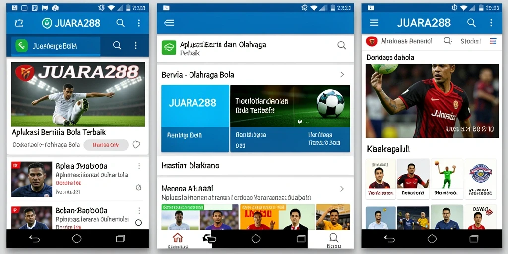 Tampilan antarmuka JUARA288 yang informatif dan menarik untuk olahraga bola.