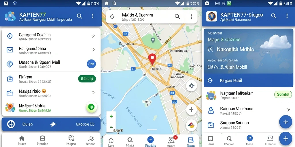 Antarmuka KAPTEN77 yang menarik dan fungsional untuk navigasi mobil.