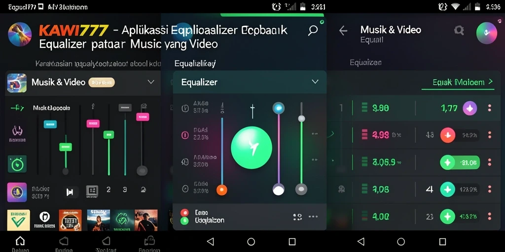 Tampilan antarmuka KAWI777 yang menarik saat menyesuaikan Equalizer.