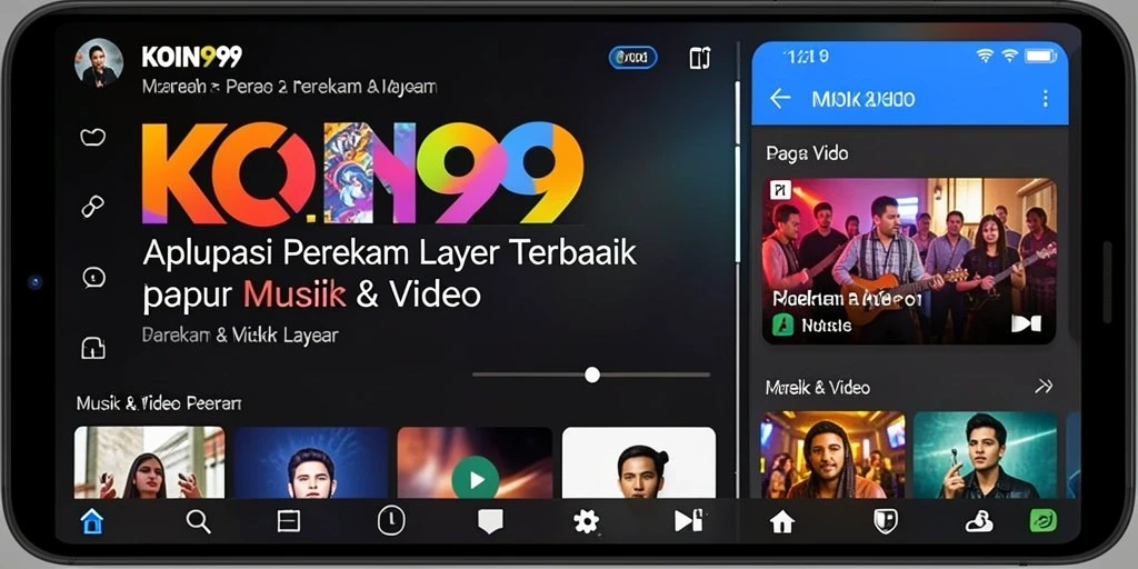 Tampilan antarmuka KOIN99 yang sederhana dan intuitif untuk perekaman layar.