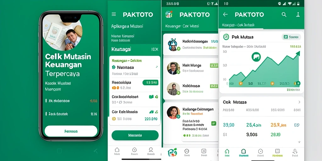 Antarmuka PAKTOTO yang menampilkan fitur Cek Mutasi keuangan.