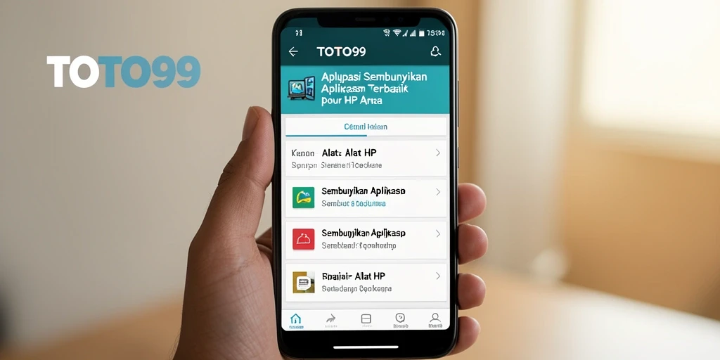 Tampilan antarmuka TOTO99 yang intuitif untuk menyembunyikan aplikasi.