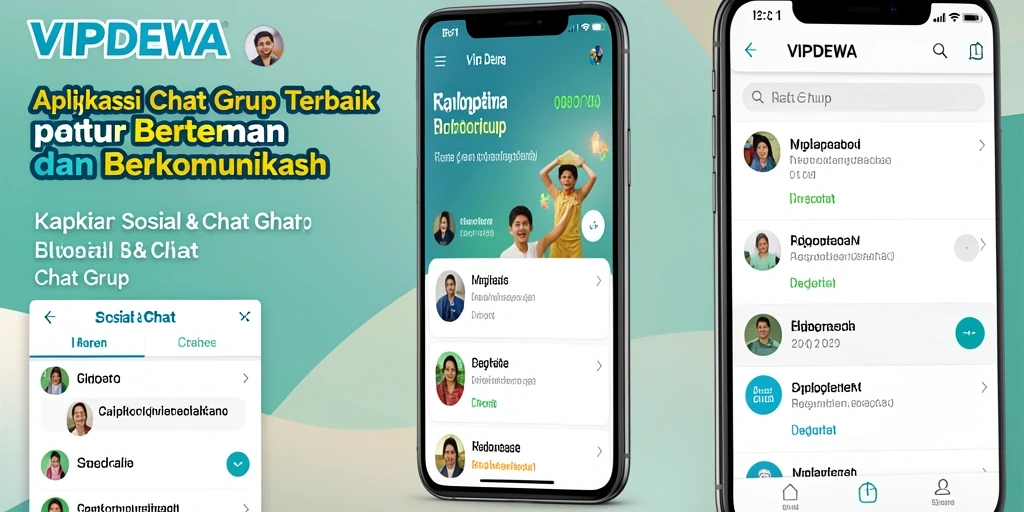 Antarmuka menarik dari aplikasi Chat Grup VIPDEWA.